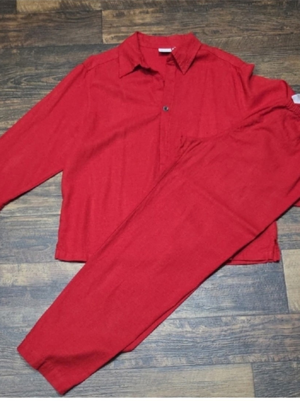 Giorgio Fiorelli Red Button-Up Pant Set